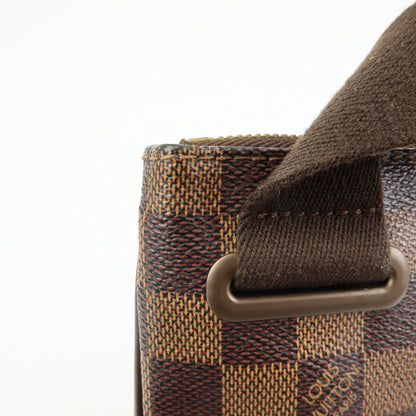 Louis Vuitton Brooklyn Pochette Plate Damier, Brown, Canvas, Clutch