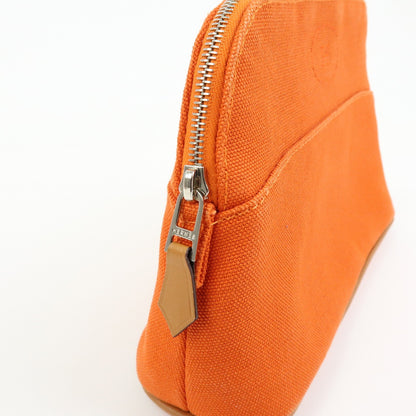 Hermes Bolide Travel Canvas, Orange, Canvas, Clutch
