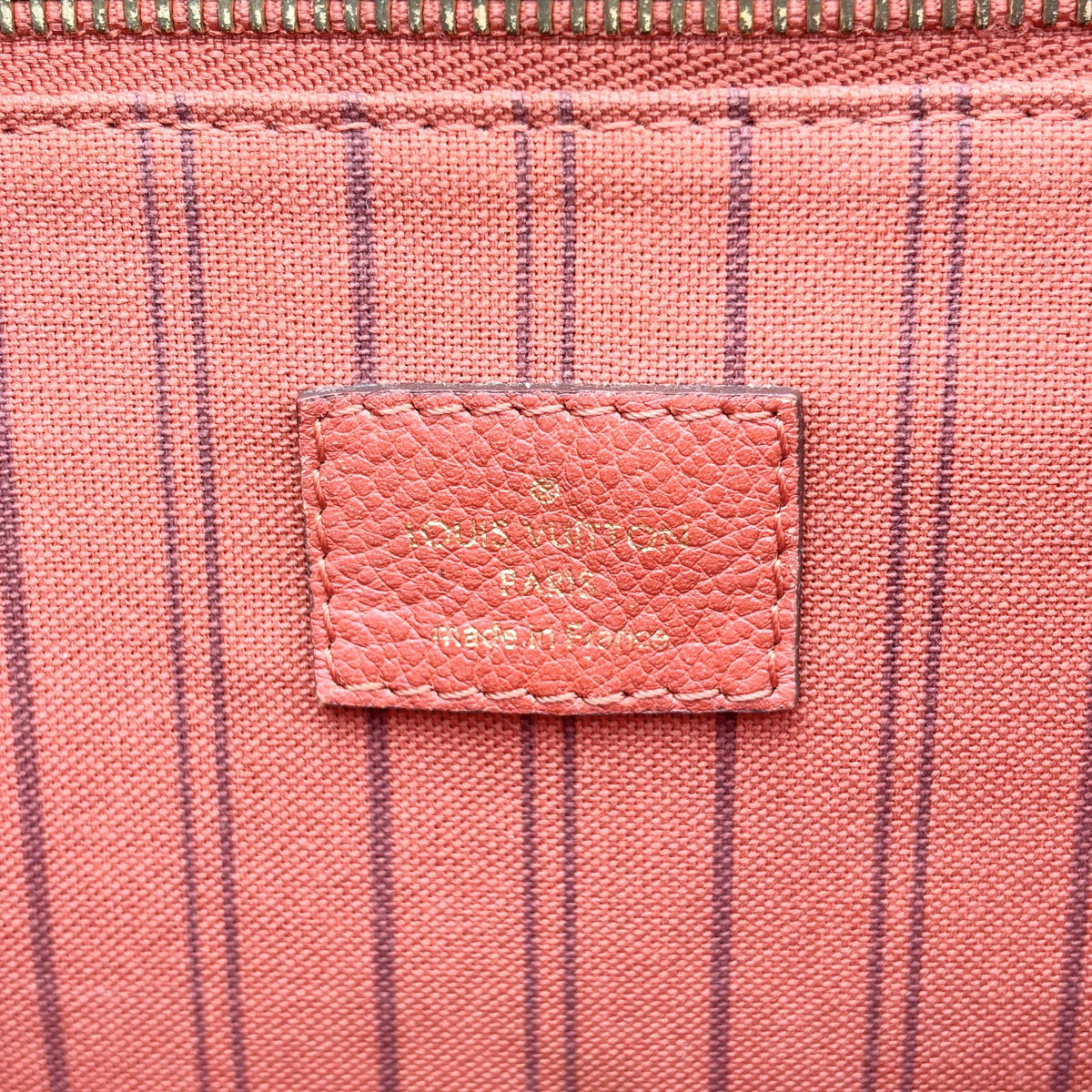 Louis Vuitton Citadine Monogram Empreinte Leather, Red, Leather, Handbag
