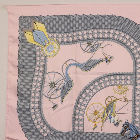 Hermes Carré 90 Silk multicolor, Pink, Silk, Scarf