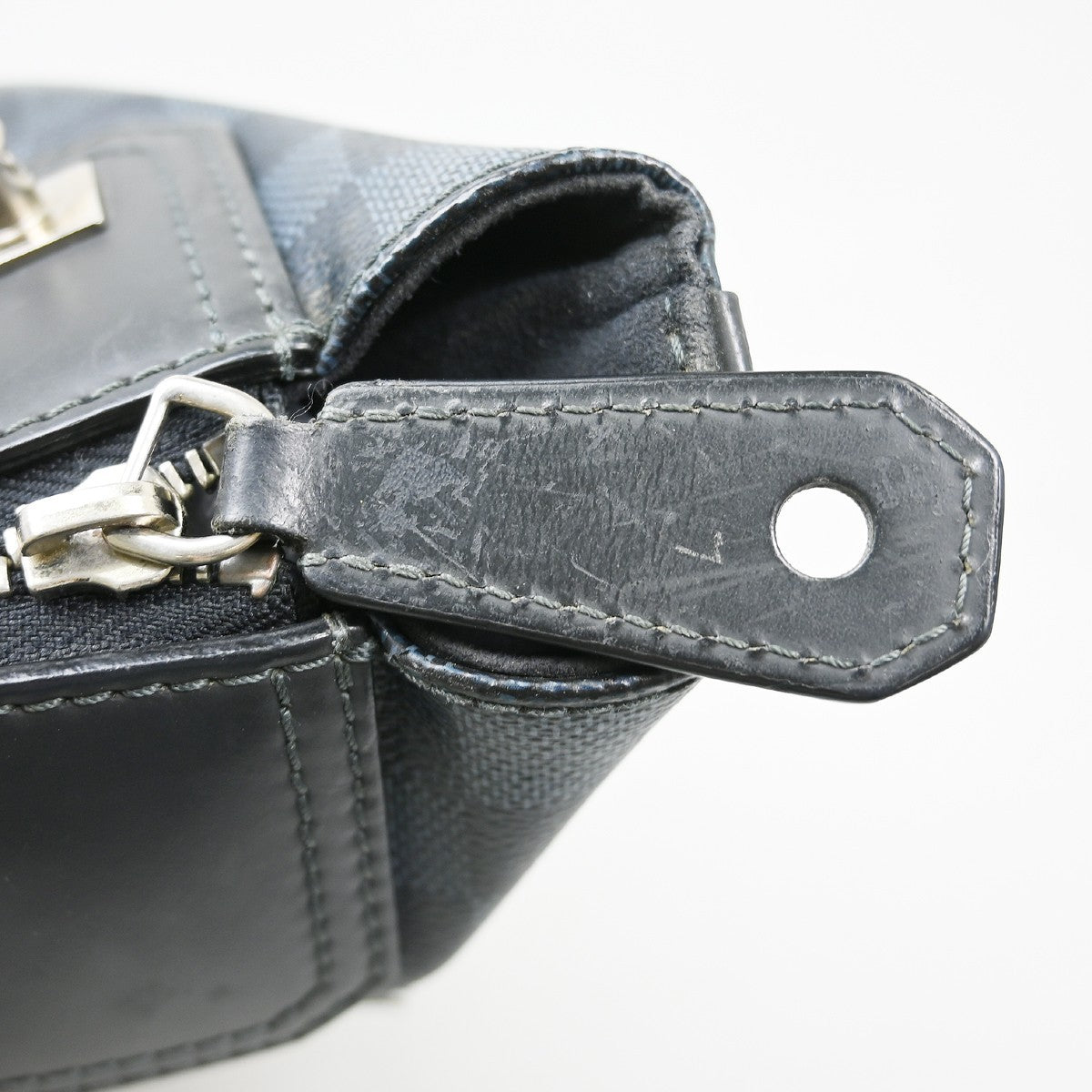 Louis Vuitton Greenwich Messenger Damier Cobalt, Black, Canvas, Handbag