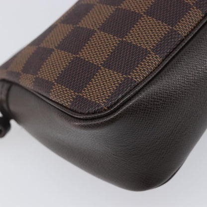 Louis Vuitton Trousse Make Up Damier, Brown, Canvas, Clutch