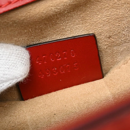 Gucci Sylvie Top Handle Leather, Red, Leather, Handbag