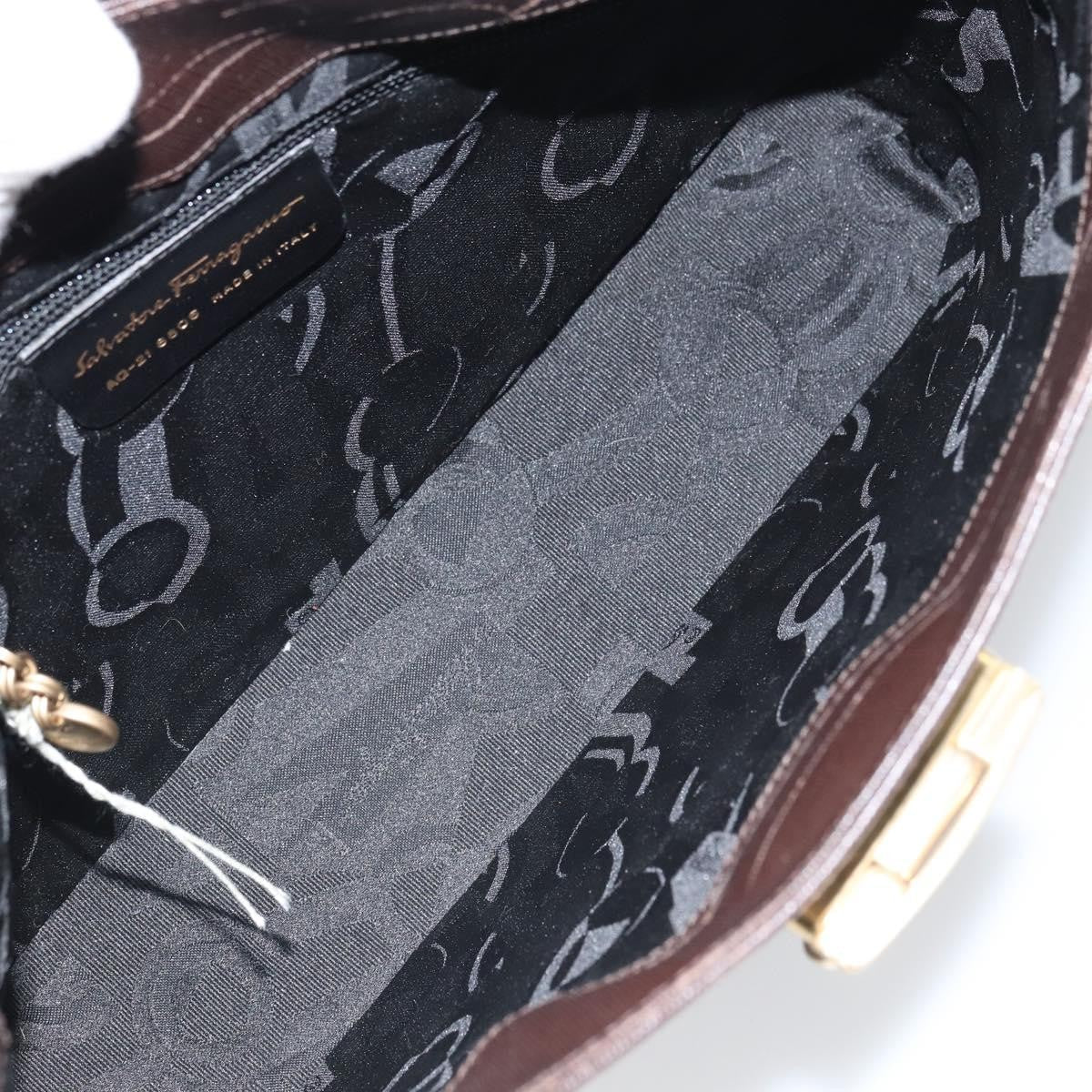 Salvatore Ferragamo Shoulder Bag Leather, Brown, Leather, Shoulder Bag