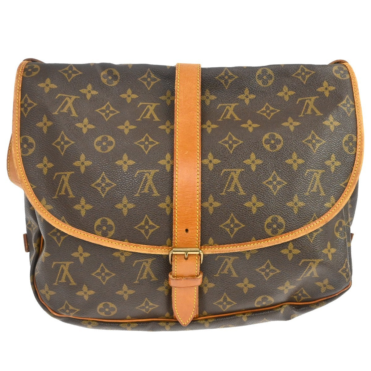 Louis Vuitton Saumur Monogram, Brown, Canvas, Shoulder Bag