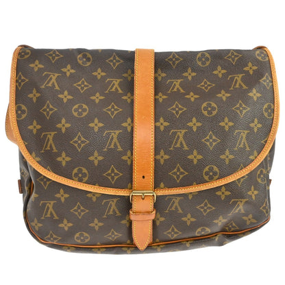 Louis Vuitton Saumur Monogram, Brown, Canvas, Shoulder Bag