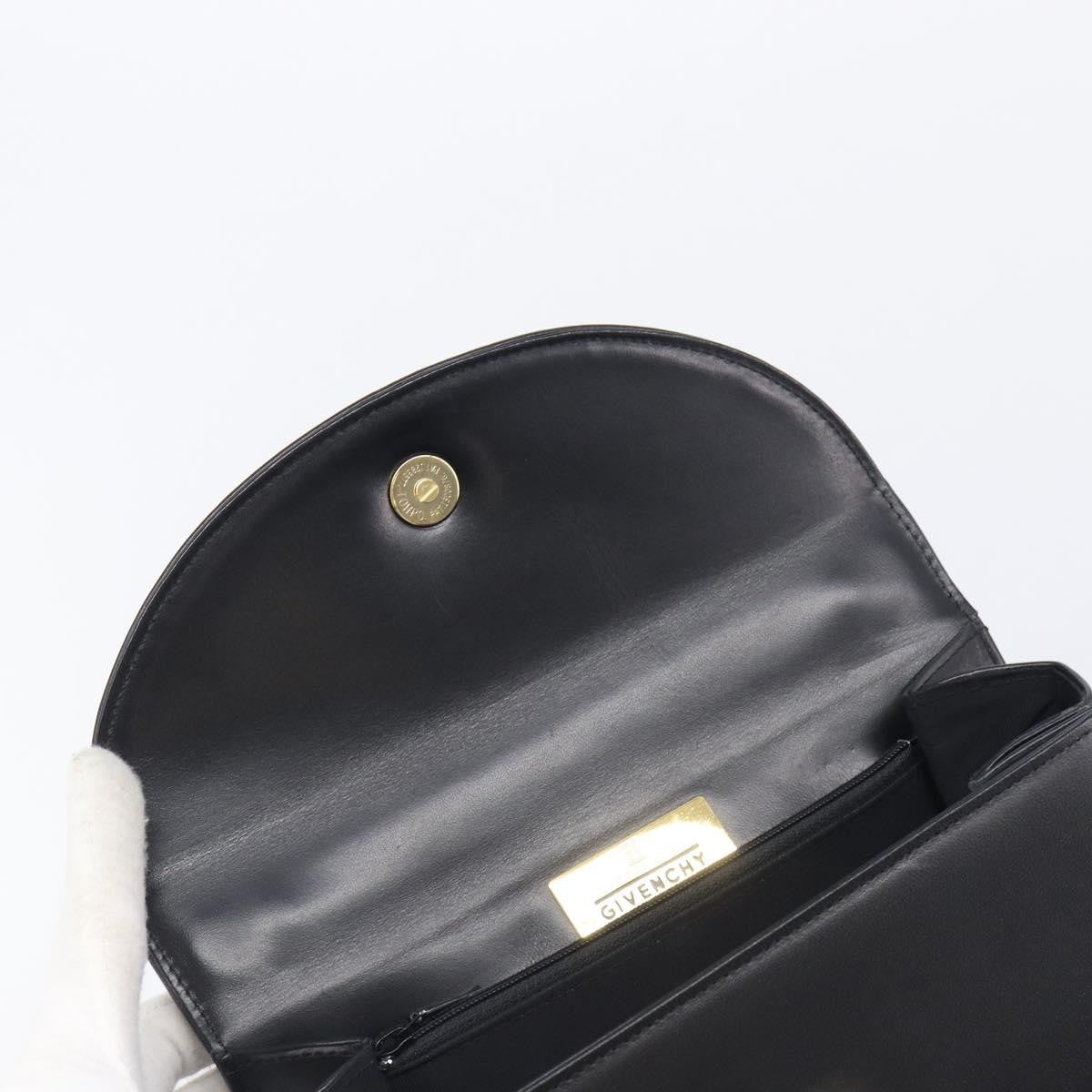Givenchy Twist lock top handle Leather, Black, Leather, Handbag