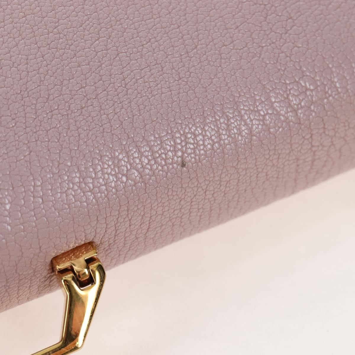 Miu Miu Logo Flap Leather, Pink, Leather, Crossbody Bag
