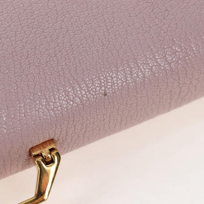 Miu Miu Logo Flap Leather, Pink, Leather, Crossbody Bag