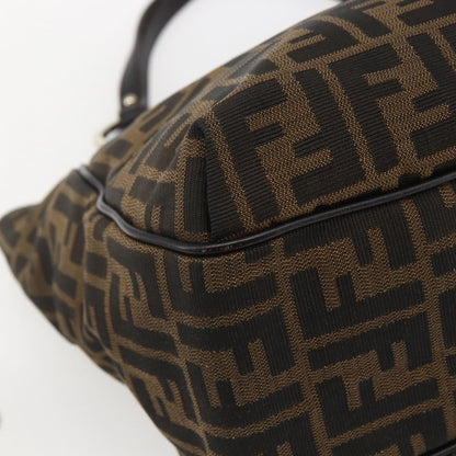 Fendi Chef Pleated Shopping Tote Zucca Canvas, Brown, Canvas, Tote Bag