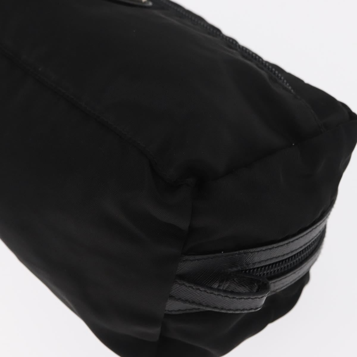 Prada Logo Pouch Nylon, Black, Nylon, Clutch