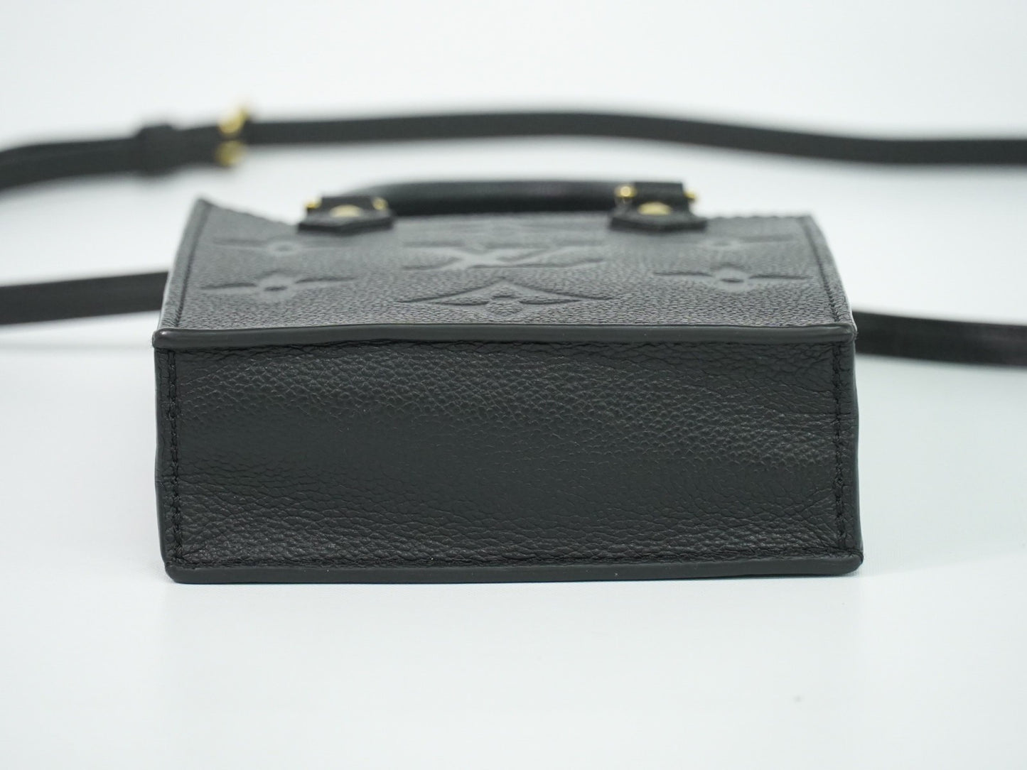Louis Vuitton Petit Sac Plat Monogram Empreinte Giant, Black, Leather, Handbag