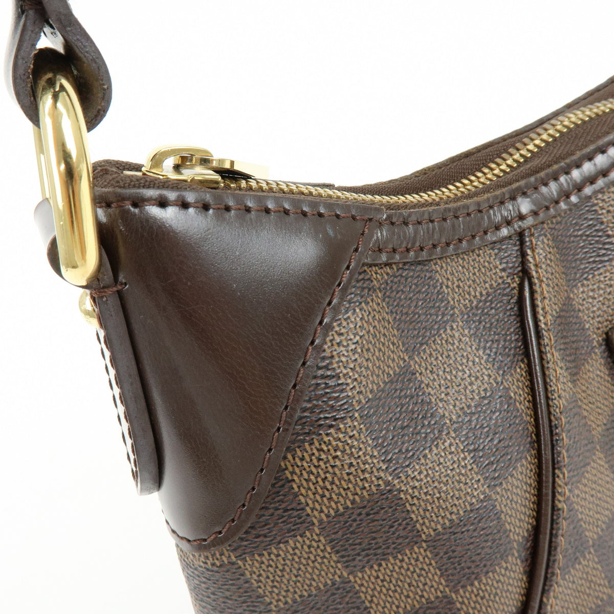 Louis Vuitton Thames Damier, Brown, Canvas, Handbag