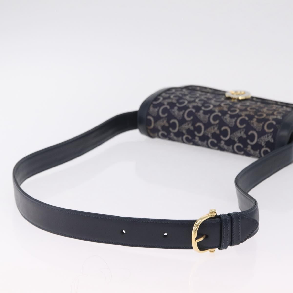 Celine C Sulky Horse carriage Canvas, Navy, Canvas, Handbag