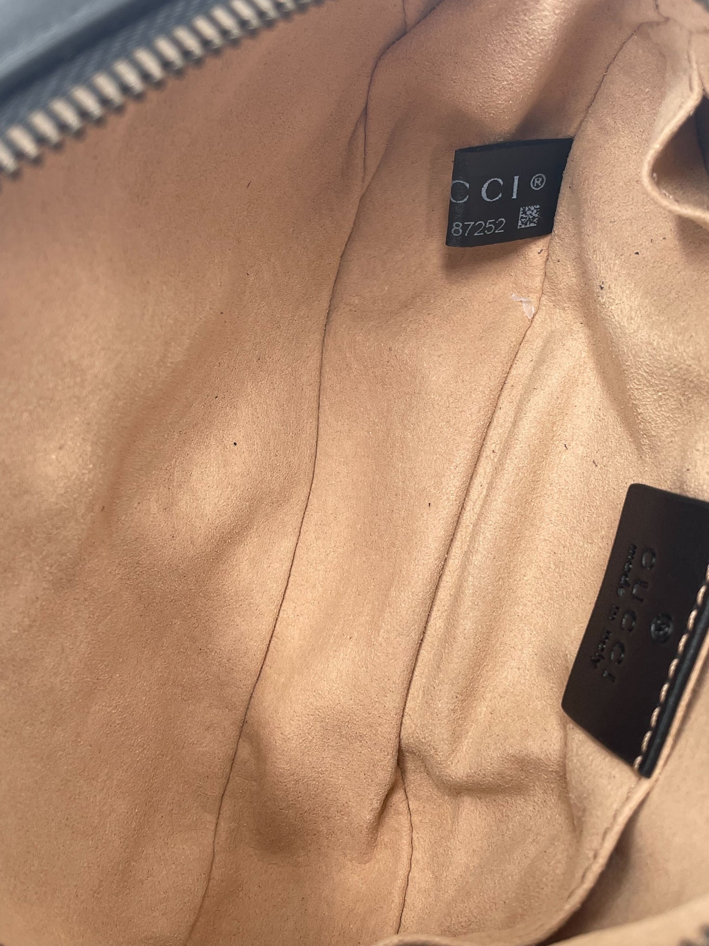 Gucci Gucci Marmont Black leather, BLACK, LEATHER, Handbag