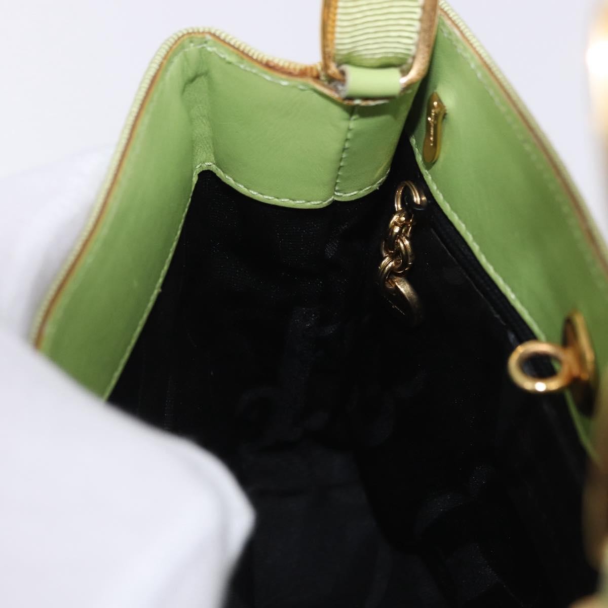 Salvatore Ferragamo Vala Canvas, Green, Canvas, Shoulder Bag