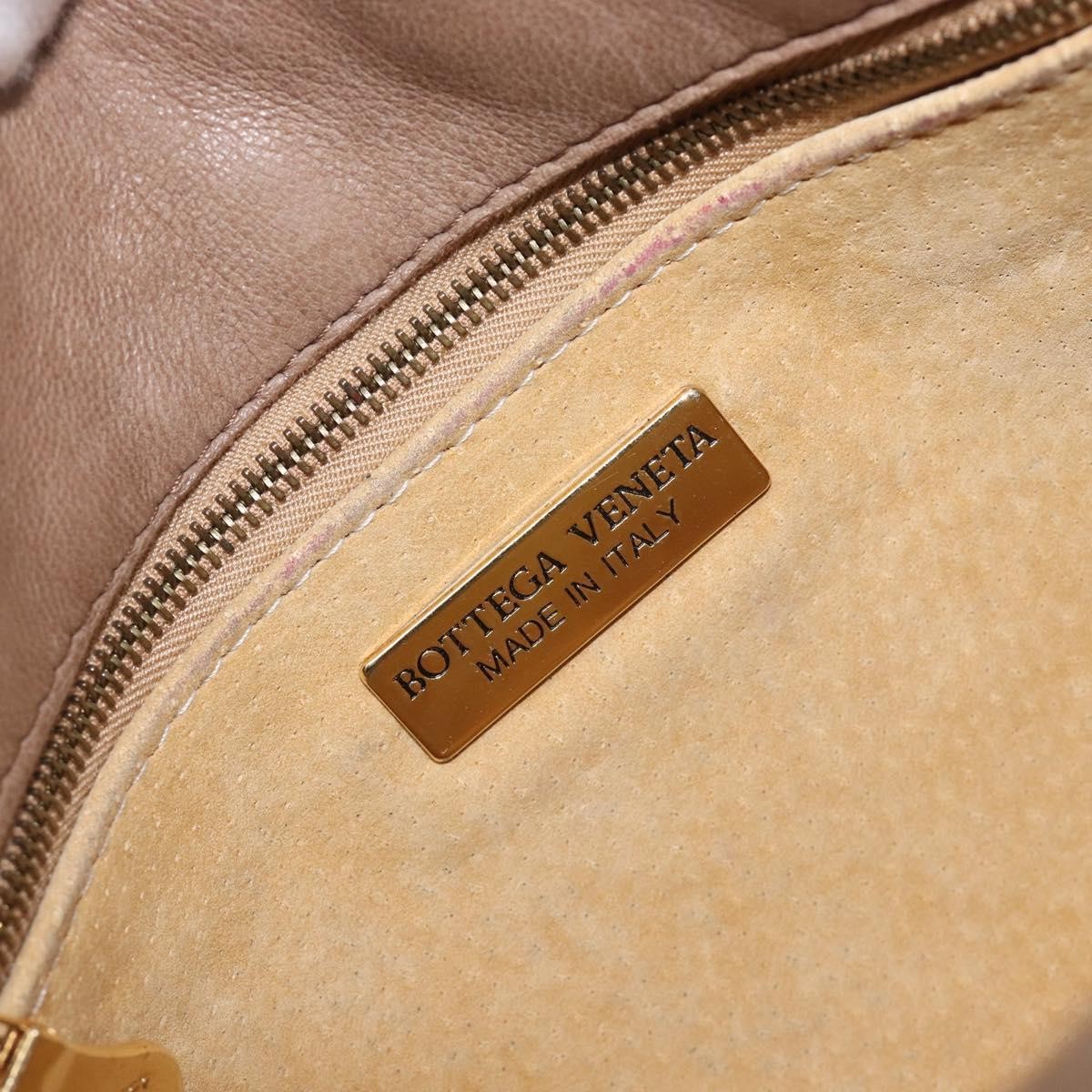 Bottega Veneta Tassel Flap Intrecciato Nappa, Beige, Leather, Crossbody Bag
