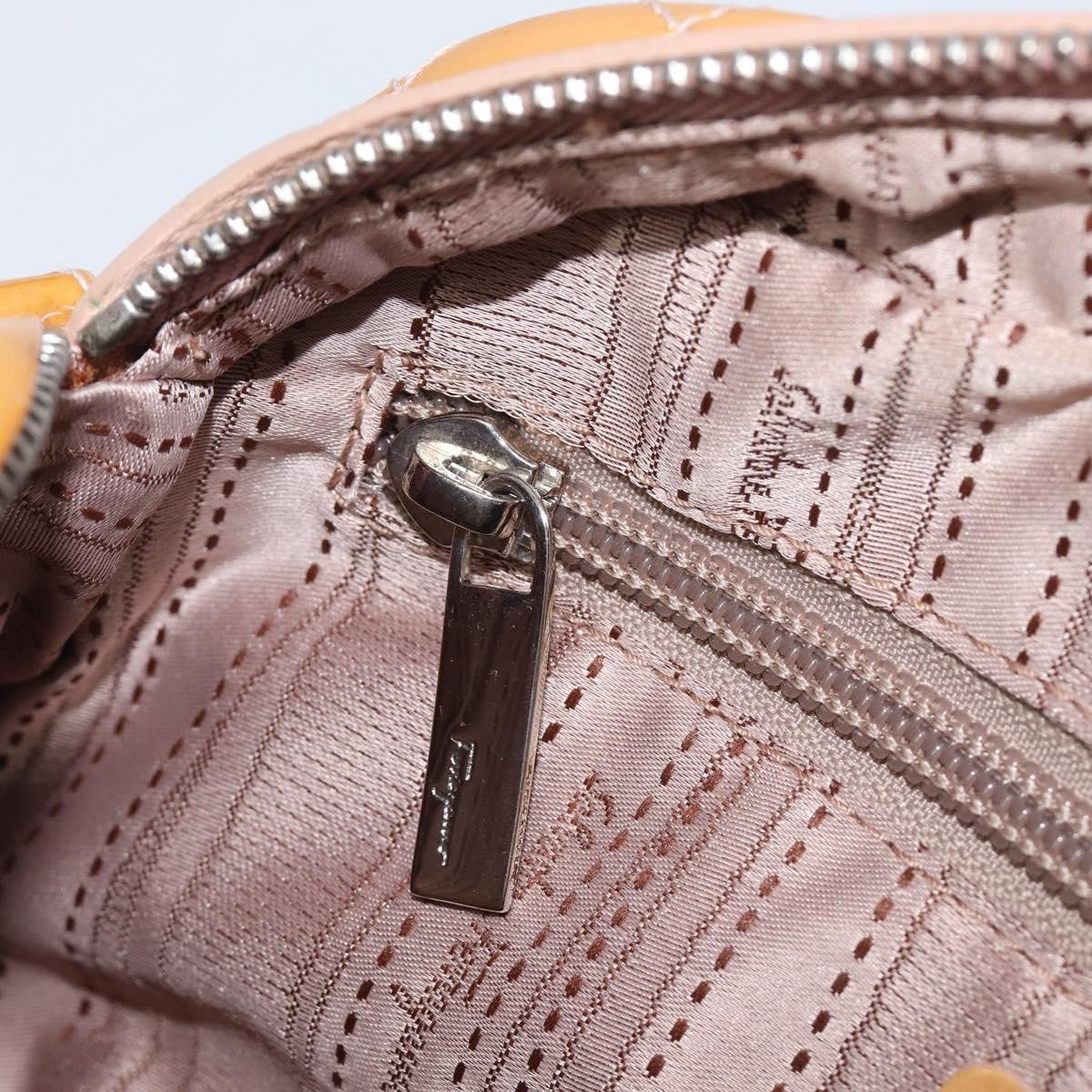 Salvatore Ferragamo Vala Patent Leather, Beige, Patent Leather, Shoulder Bag