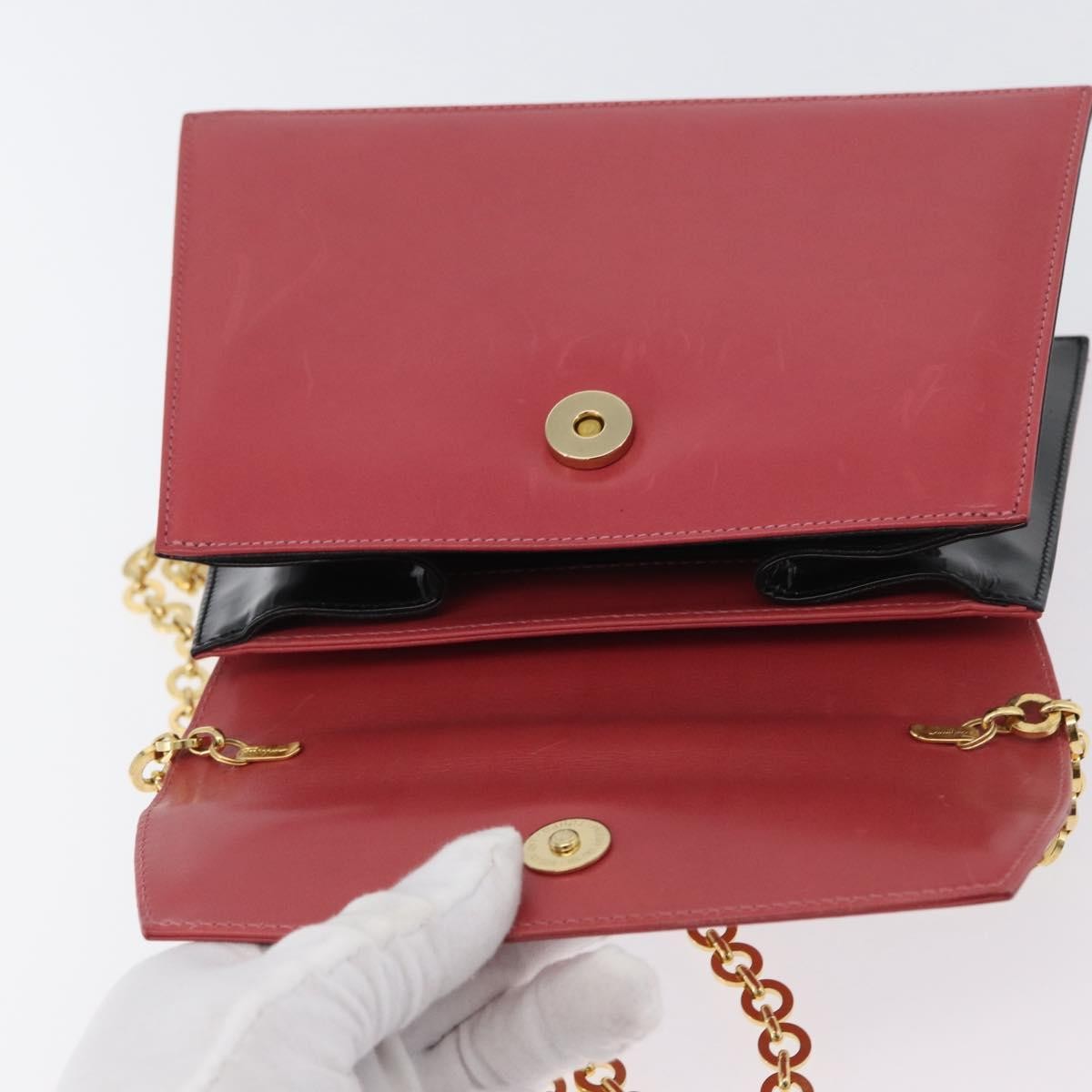 Salvatore Ferragamo Vintage Chain Leather, Pink, Leather, Shoulder Bag