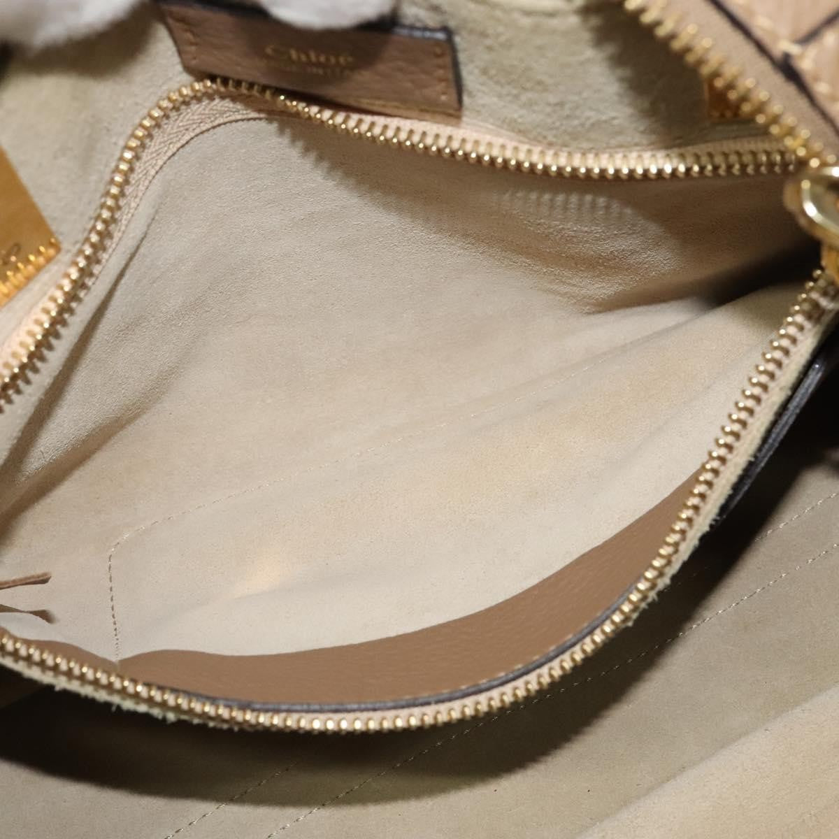 Chloe Hailey Leather, Beige, Leather, Handbag