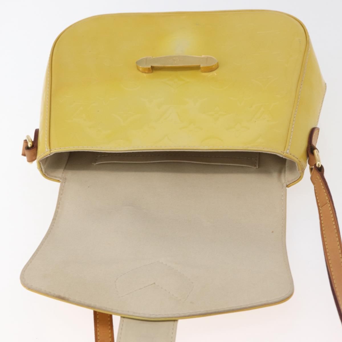 Louis Vuitton Bellflower Monogram Vernis, Yellow, Patent Leather, Shoulder Bag