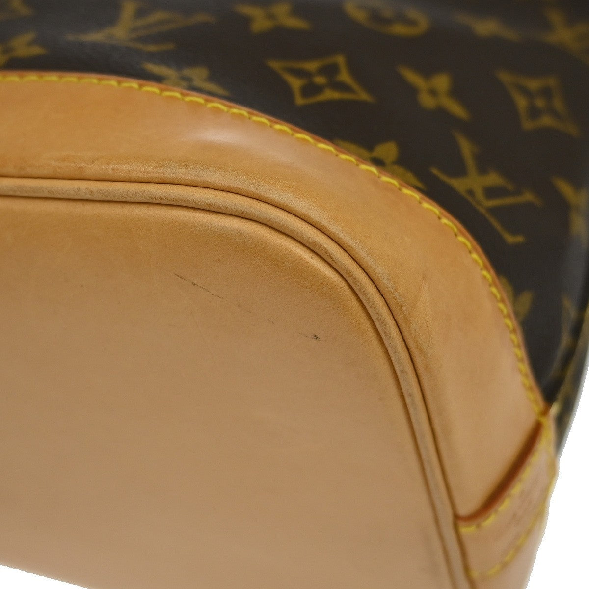 Louis Vuitton Alma Monogram, Brown, Canvas, Handbag