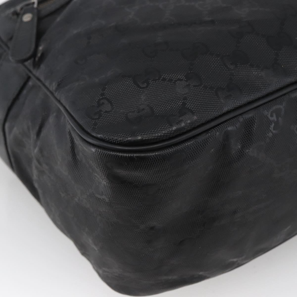 Gucci Zip Messenger GG Imprime, Black, Canvas, Shoulder Bag