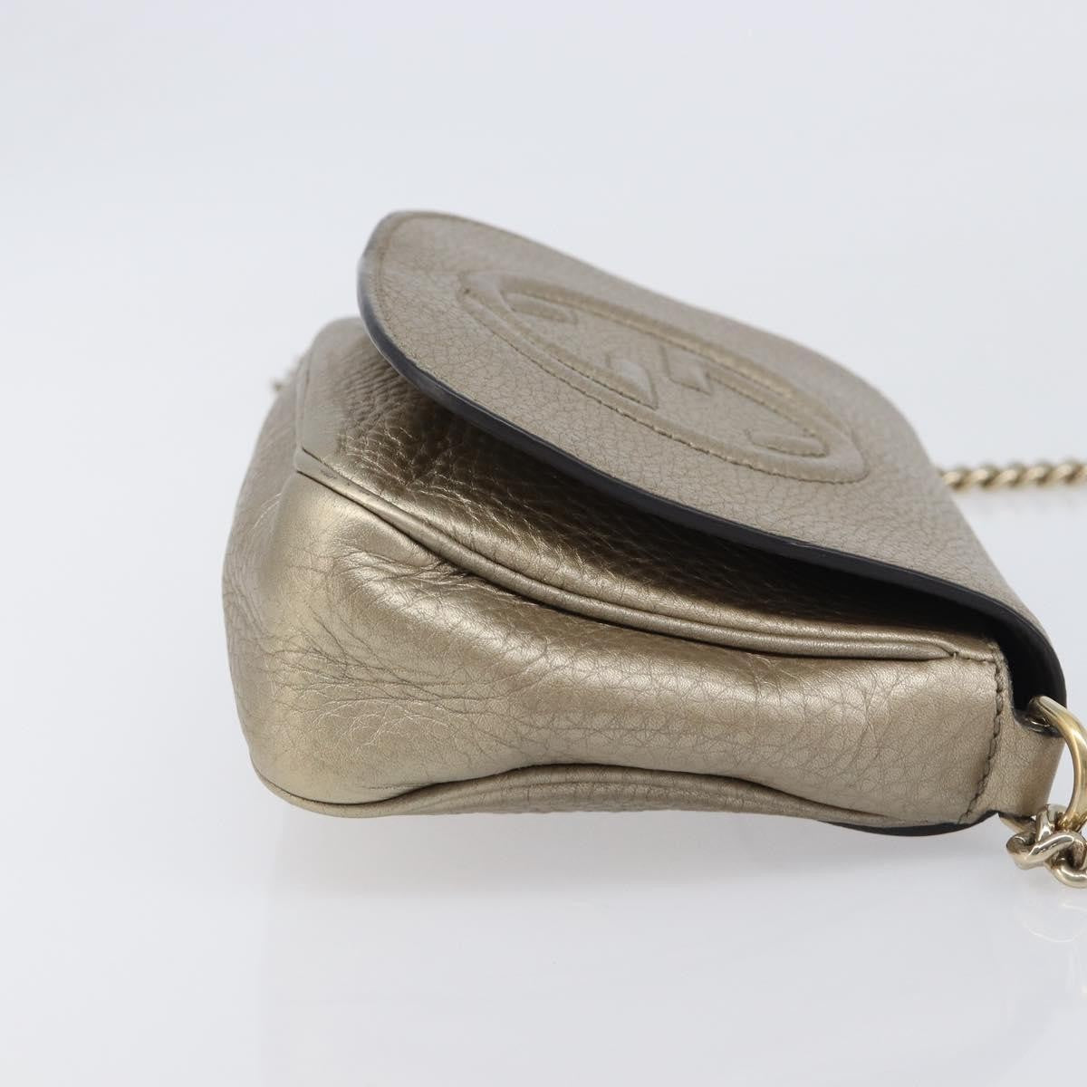 Gucci Soho Chain Leather, Gold, Leather, Crossbody Bag