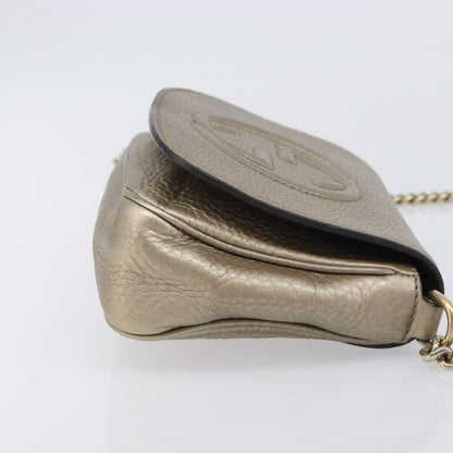 Gucci Soho Chain Leather, Gold, Leather, Crossbody Bag