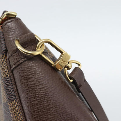 Louis Vuitton Trousse Make Up Damier, Brown, Canvas, Clutch