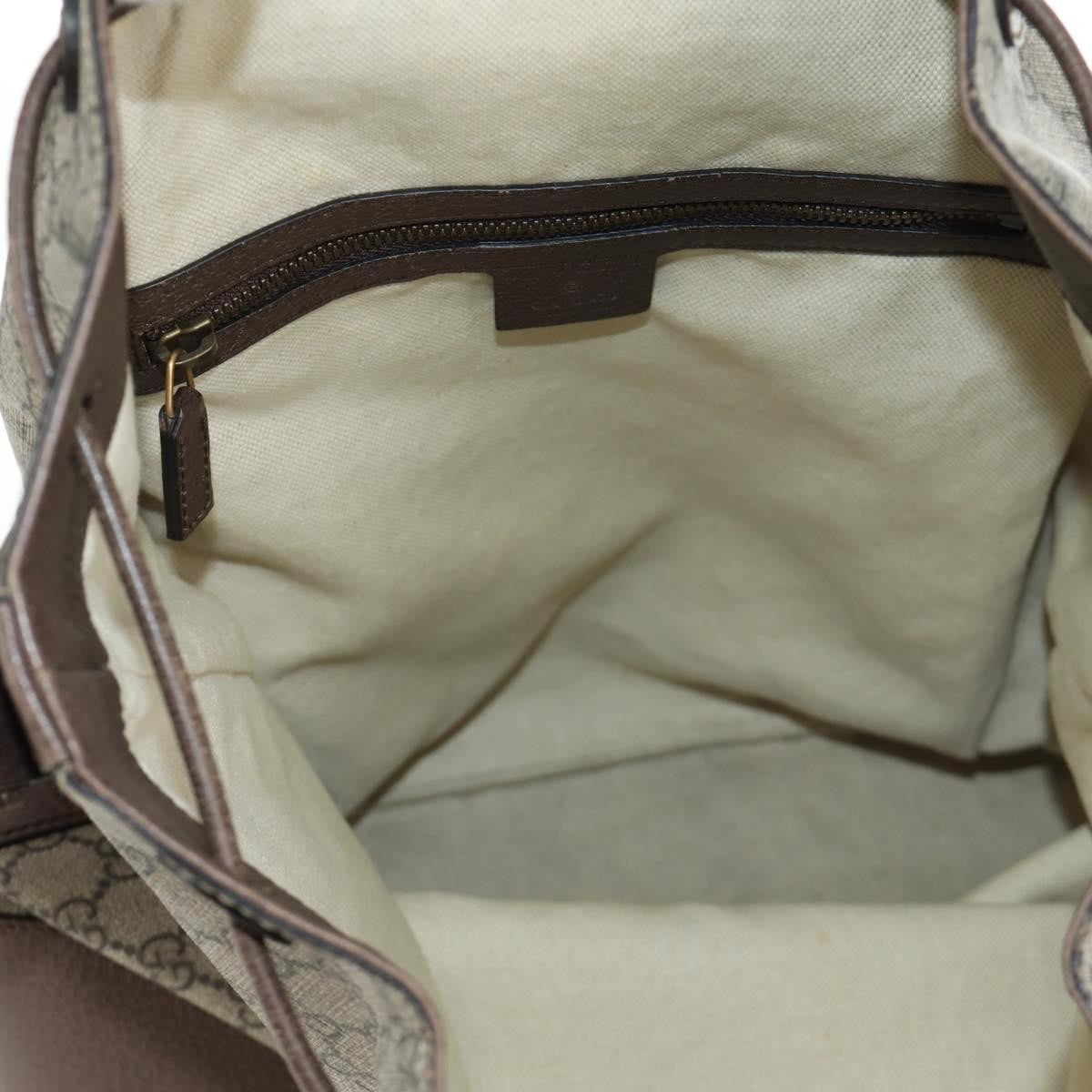 Gucci Neo Vintage Drawstring Bucket GG Coated Canvas, Beige, Canvas, Backpack