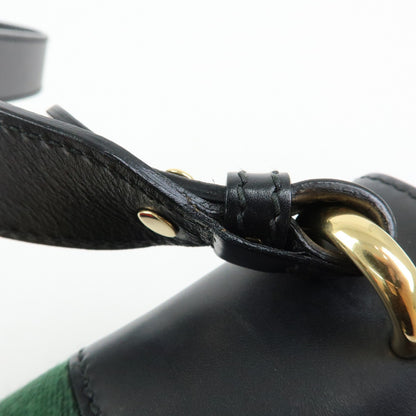 Gucci Sylvie Leather, Black, Leather, Shoulder Bag