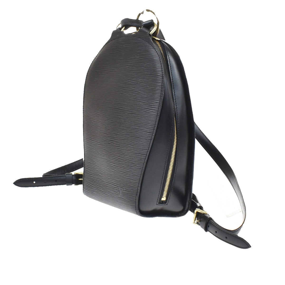 Louis Vuitton Mabillon Epi Leather, Black, Leather, Backpack
