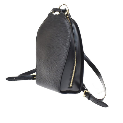 Louis Vuitton Mabillon Epi Leather, Black, Leather, Backpack
