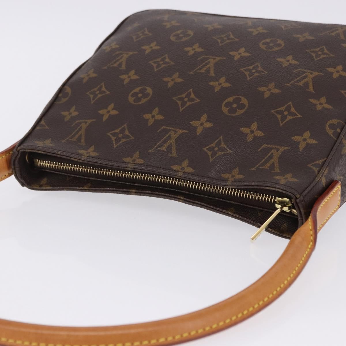 Louis Vuitton Looping Monogram Canvas, Brown, Canvas, Handbag