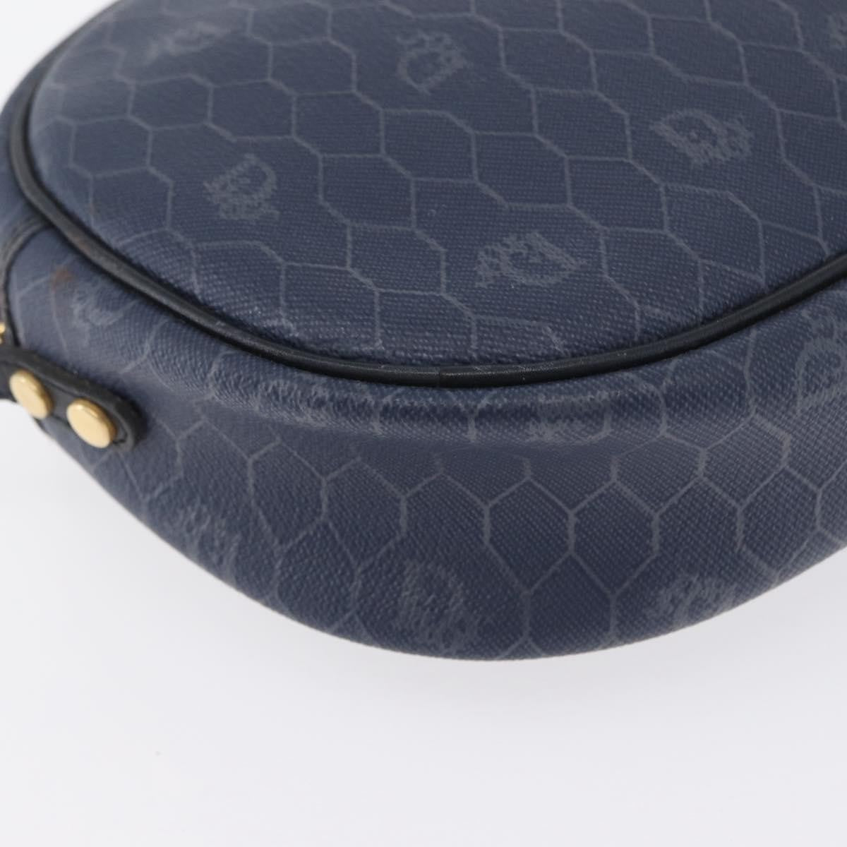 Christian Dior Vintage Honeycomb Canvas, Navy, Canvas, Shoulder Bag