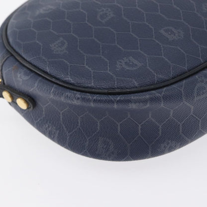 Christian Dior Vintage Honeycomb Canvas, Navy, Canvas, Shoulder Bag