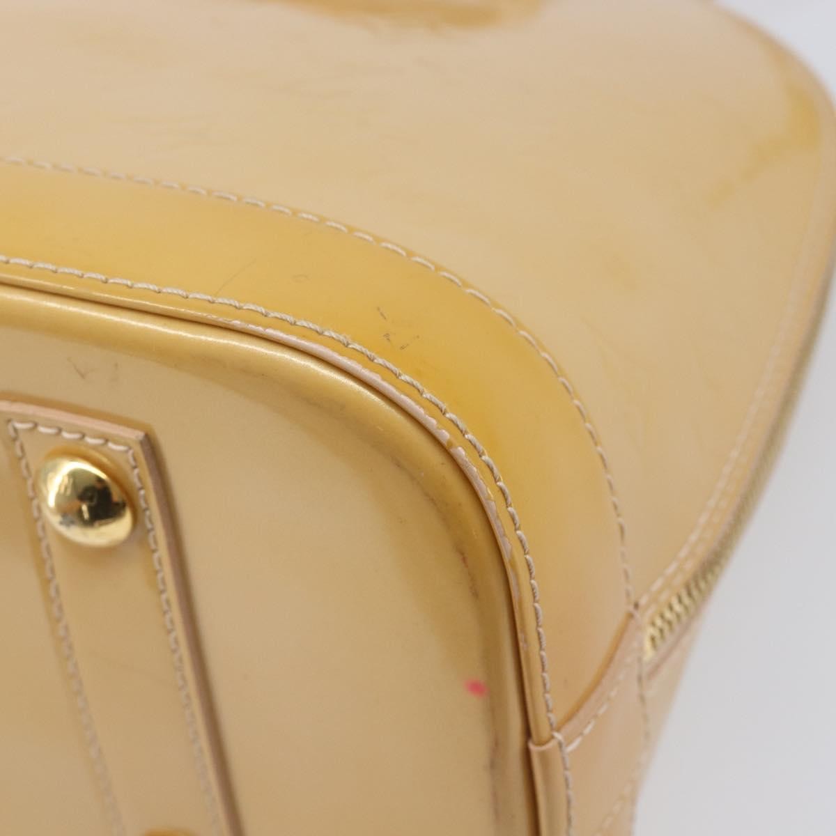 Louis Vuitton Alma Monogram Vernis, Beige, Patent Leather, Handbag