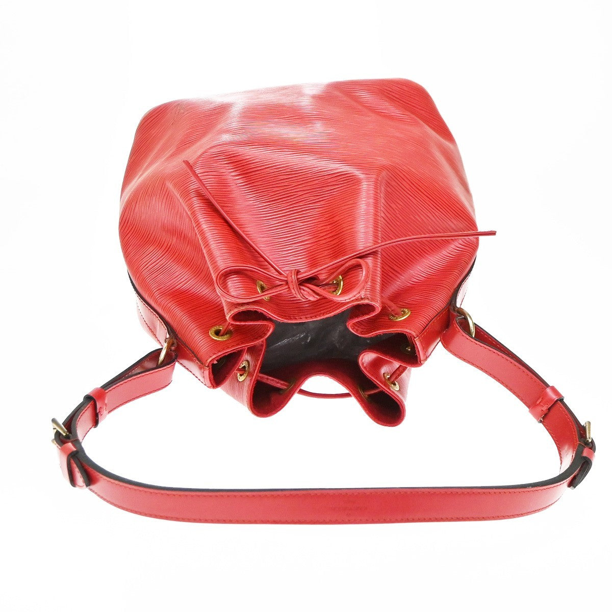 Louis Vuitton Petit Noe Epi Leather, Red, Leather, Handbag