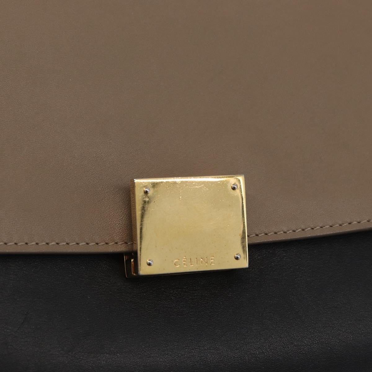 Celine Trapeze Leather with Suede, Multicolour, Leather, Handbag
