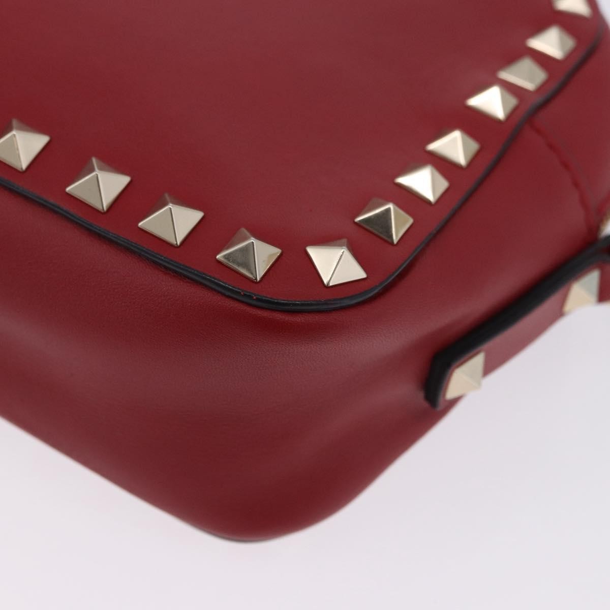 Valentino Garavani Rockstud Camera Leather, Red, Leather, Crossbody Bag