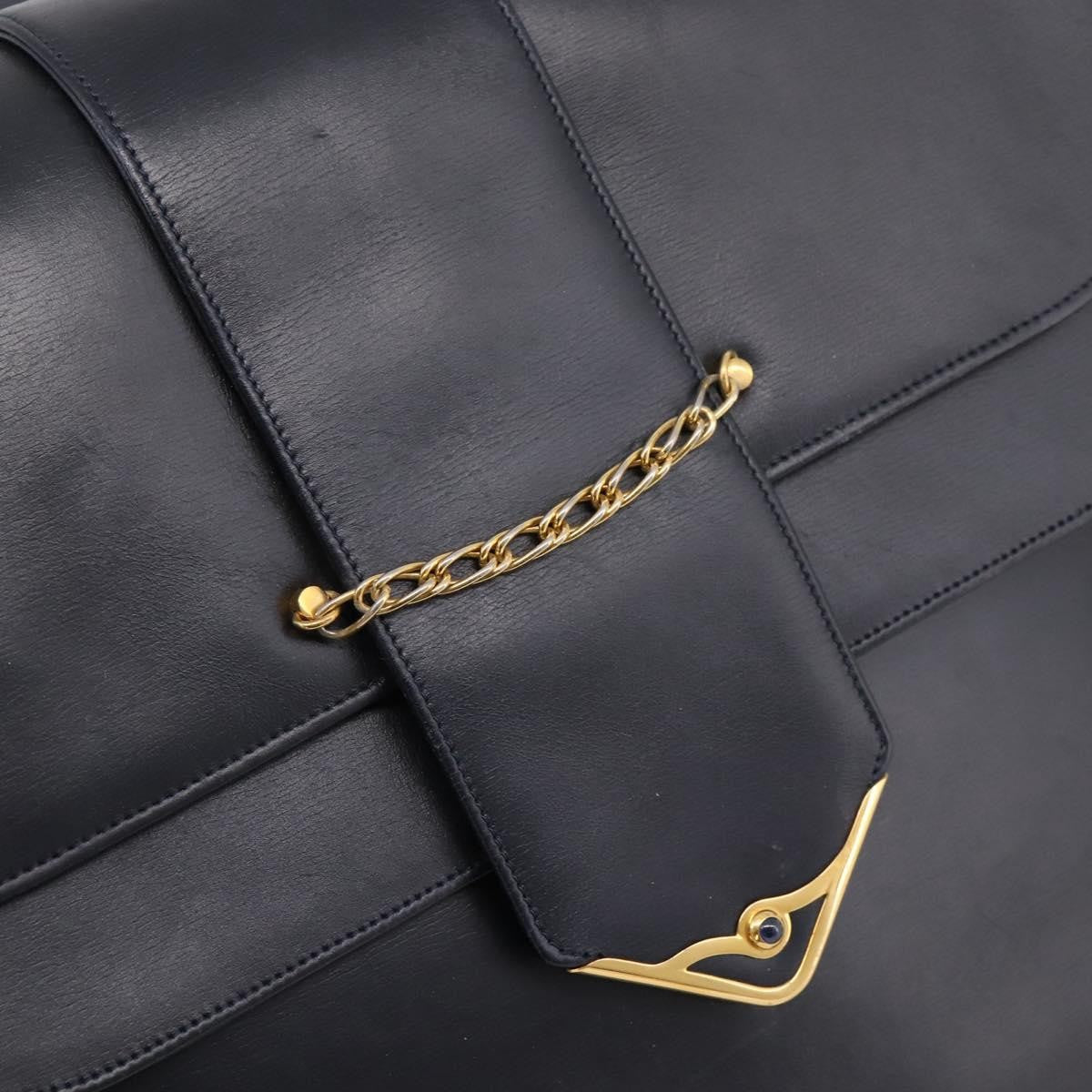 Cartier Sapphire Line Leather, Black, Leather, Shoulder Bag