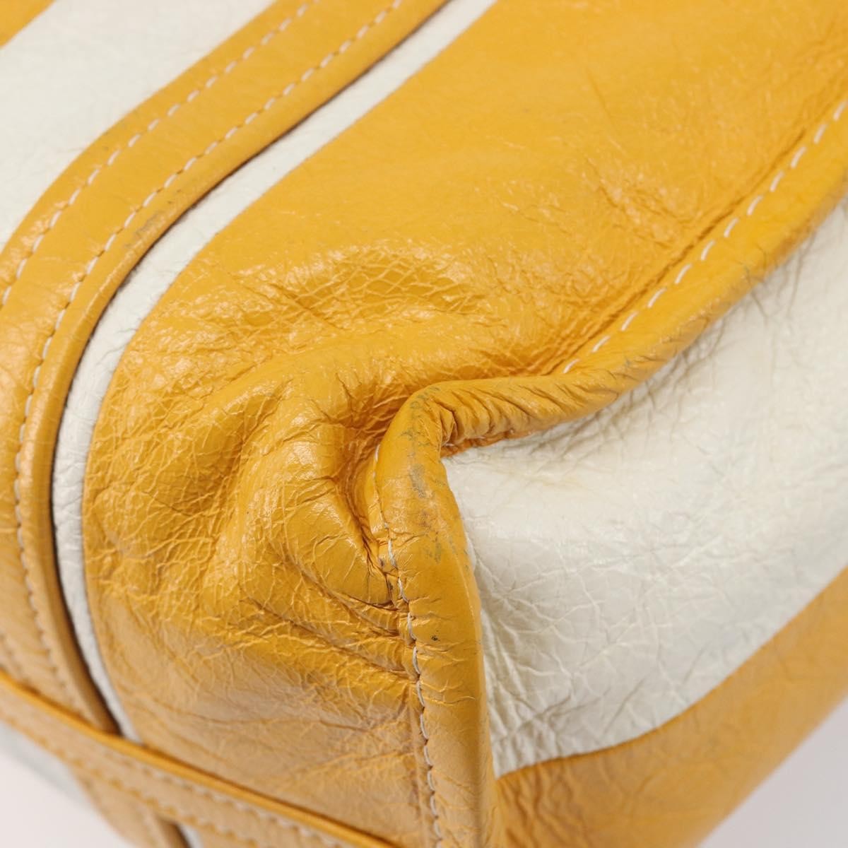 Balenciaga Bazar Leather, Yellow, Leather, Tote Bag