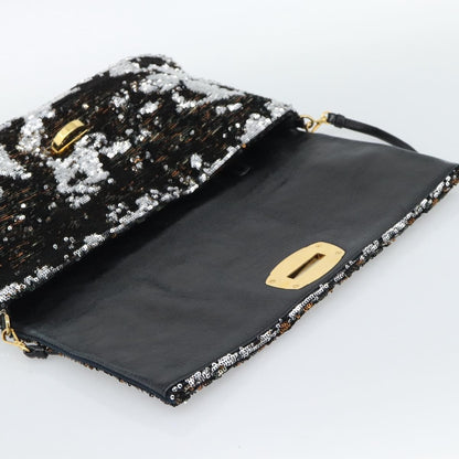 Miu Miu Belted Flap Turnlock Messenger Sequin Embellished Leather, Multicolour, Canvas, Crossbody Bag