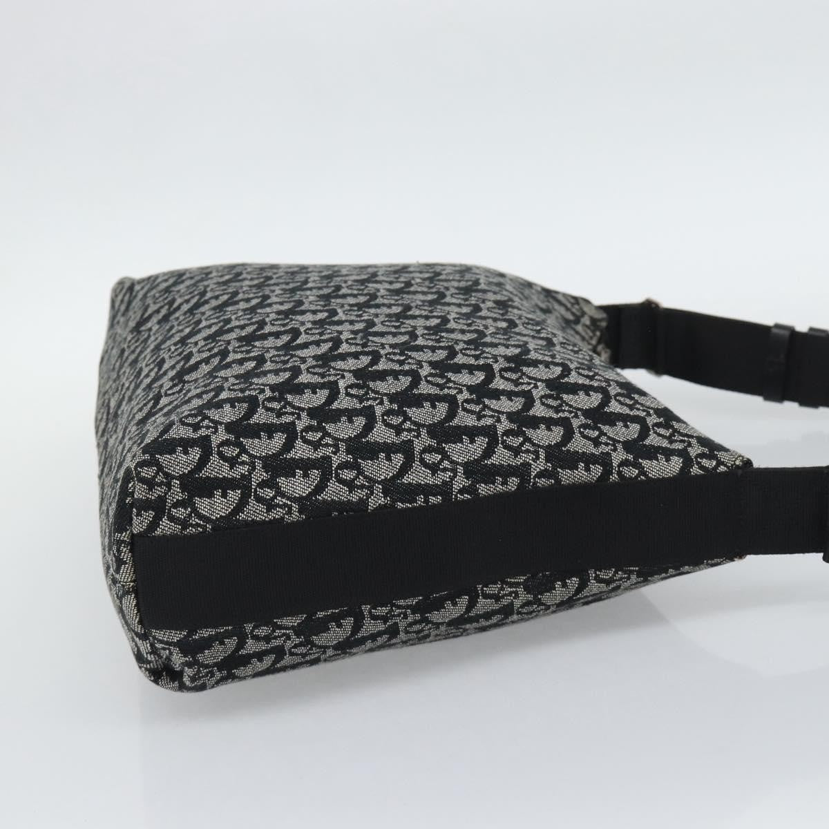 Christian Dior Vintage Trotter Messenger Diorissimo Canvas, Black, Canvas, Shoulder Bag