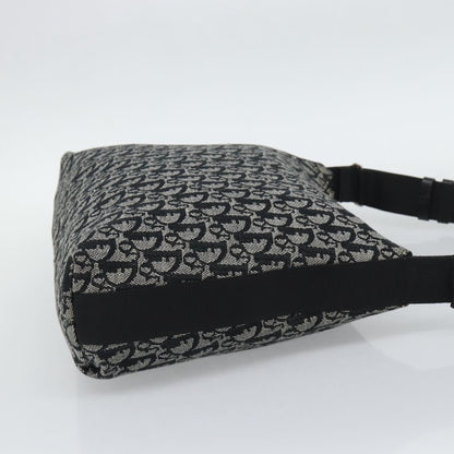 Christian Dior Vintage Trotter Messenger Diorissimo Canvas, Black, Canvas, Shoulder Bag