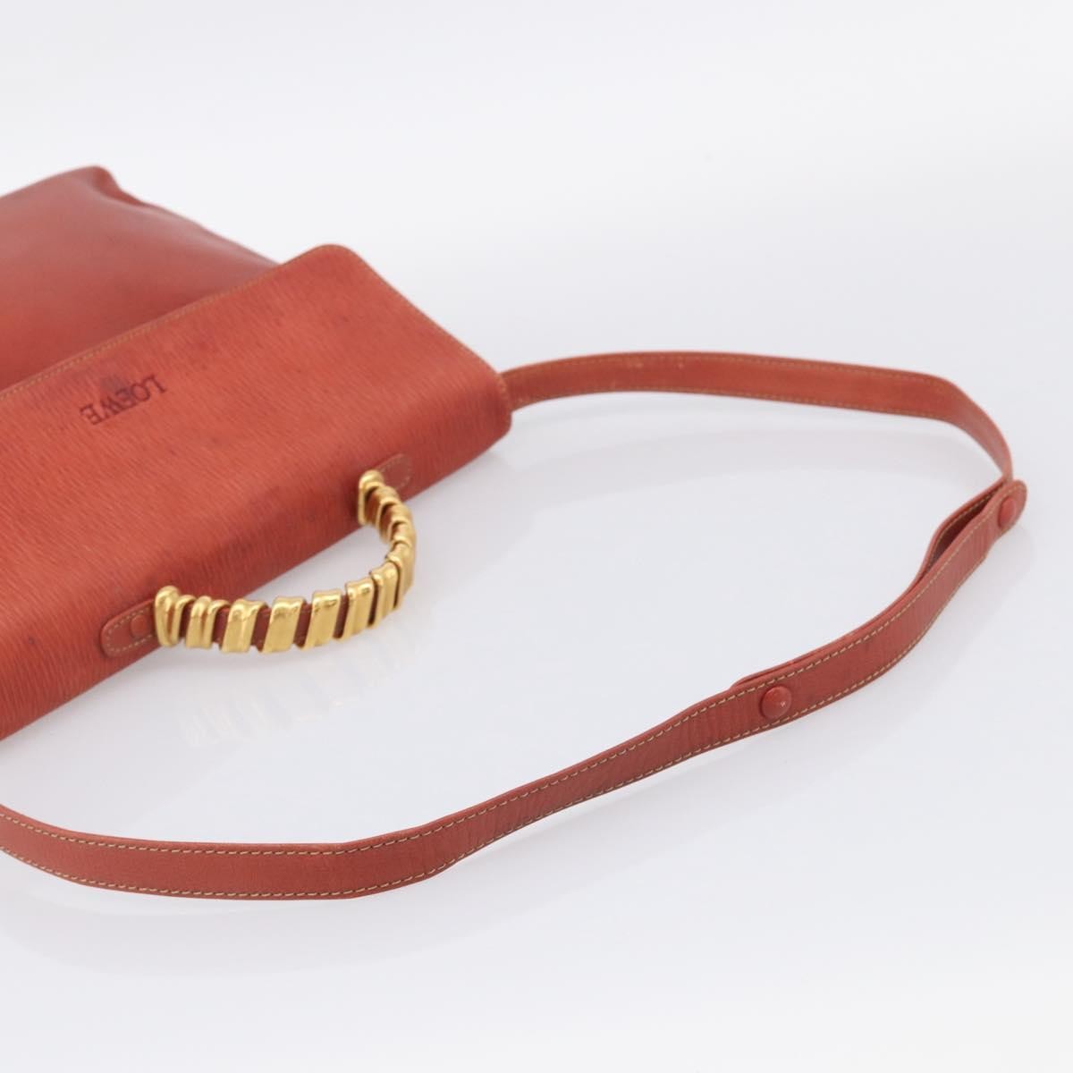 Loewe Vintage Velazquez Top Handle Leather, Orange, Leather, Handbag