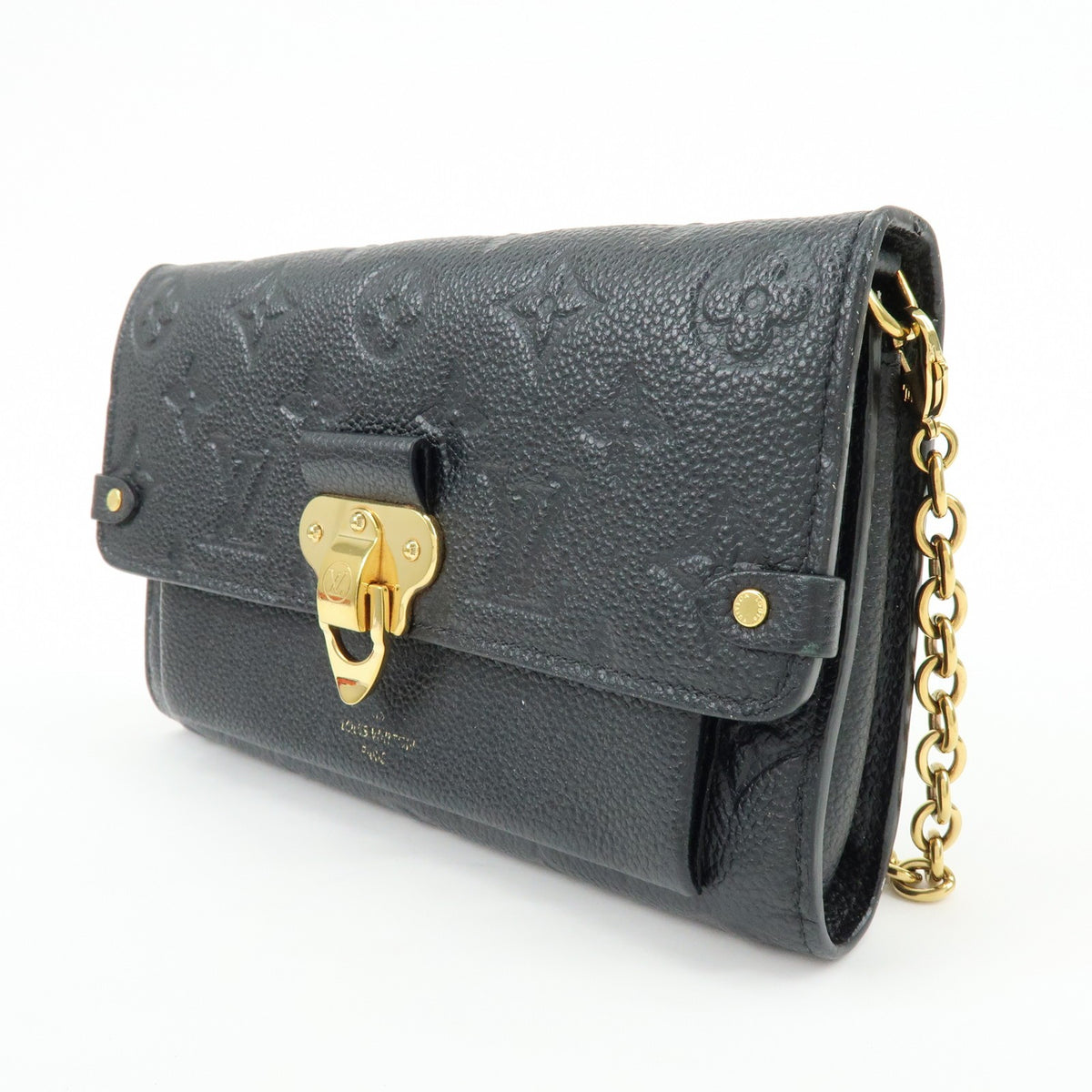 Louis Vuitton Vavin Chain Monogram Empreinte Leather, Black, Leather, Crossbody Bag