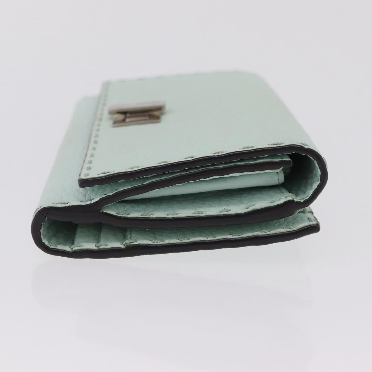 Fendi Selleria Peekaboo Leather, Green, Leather, Wallet