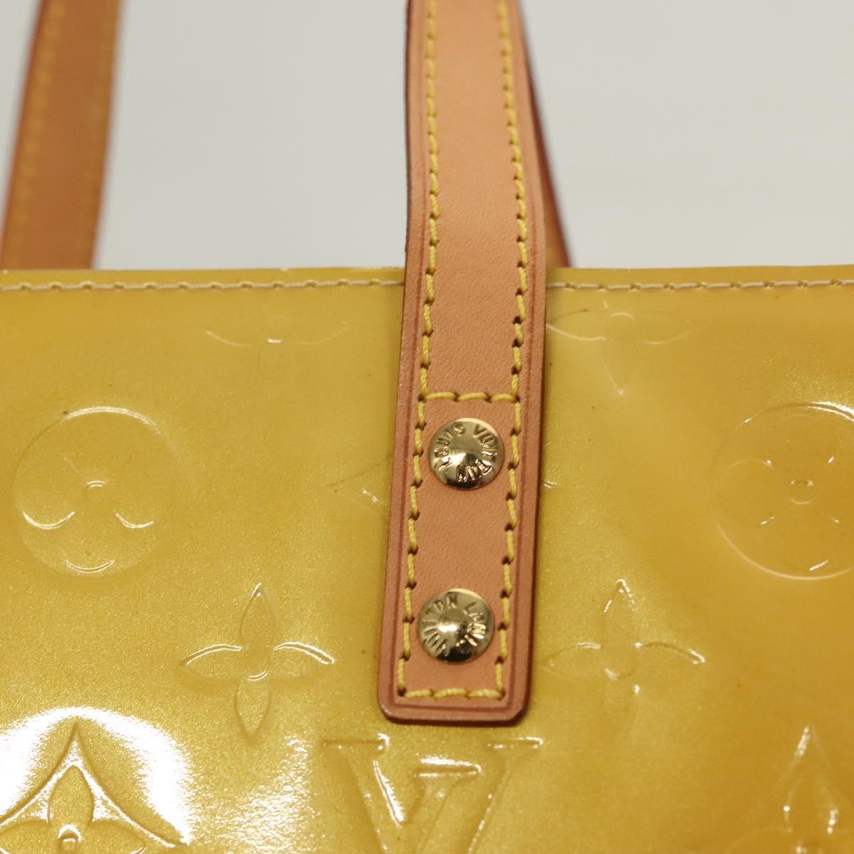 Louis Vuitton Reade Monogram Vernis, Yellow, Patent Leather, Handbag